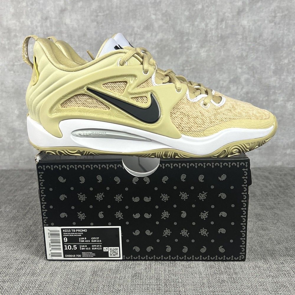 Nike KD 15 TB Promo Team Gold DX6648-700 Men Size 9